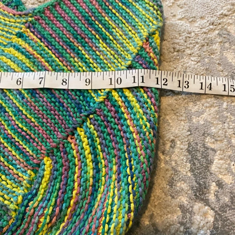 New Handmade Crochet Boho Hippie Multicolor Knit Purse